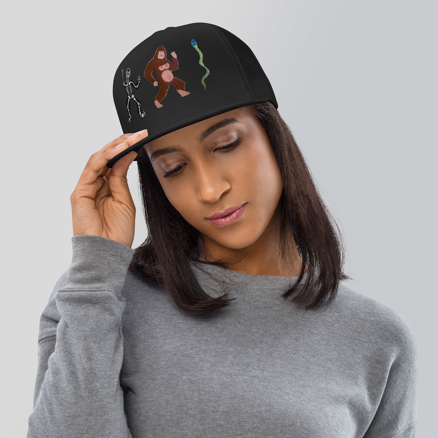 See Ya', Skeleton, Snake Trucker Cap