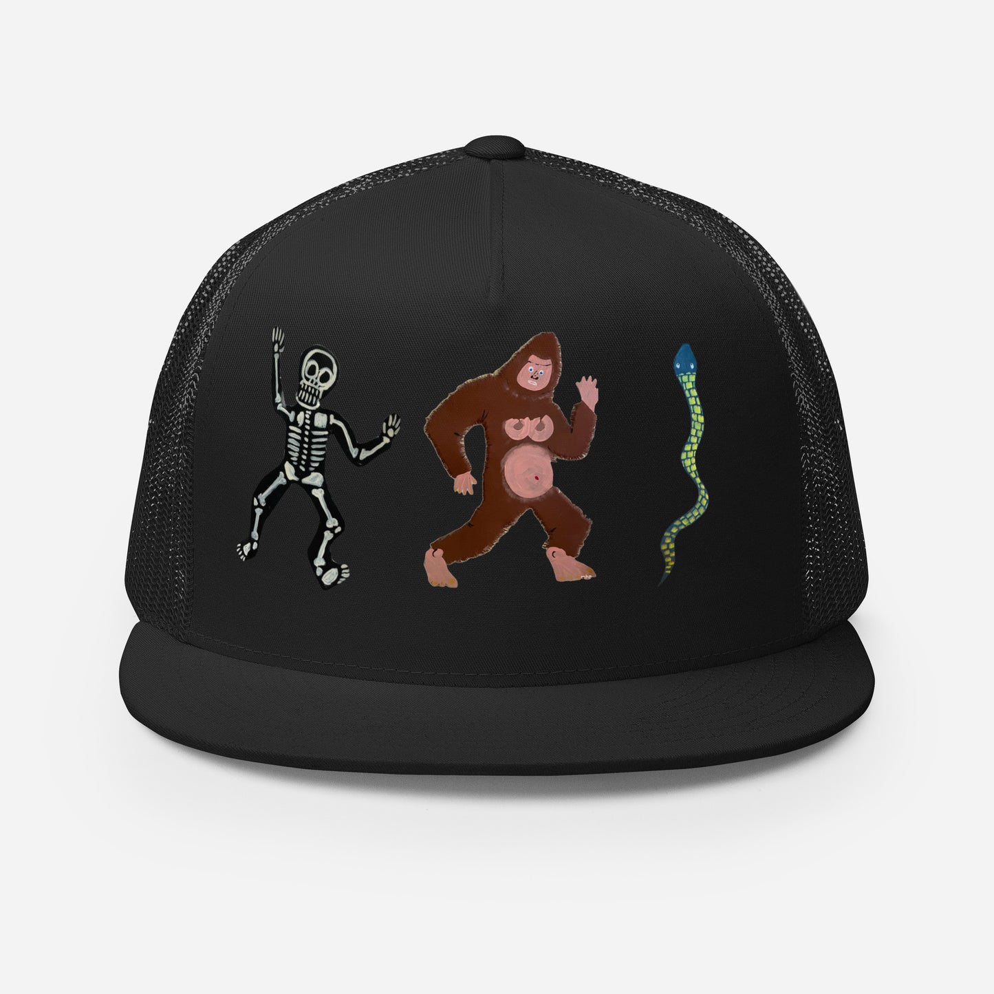 See Ya', Skeleton, Snake Trucker Cap