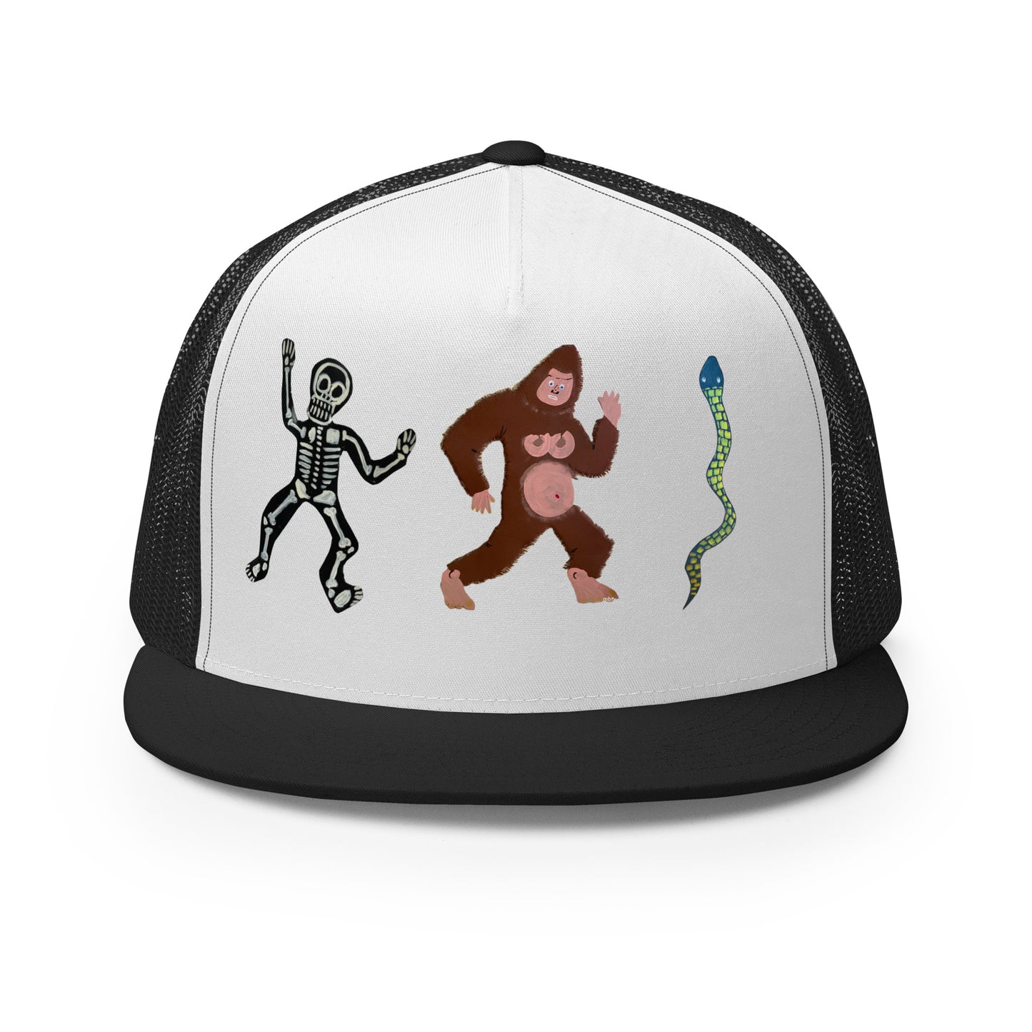 See Ya', Skeleton, Snake Trucker Cap