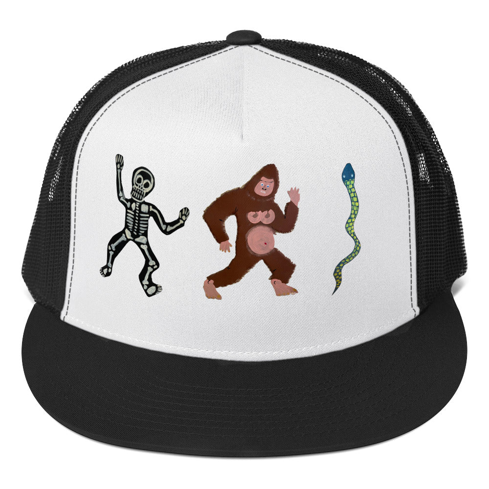 See Ya', Skeleton, Snake Trucker Cap