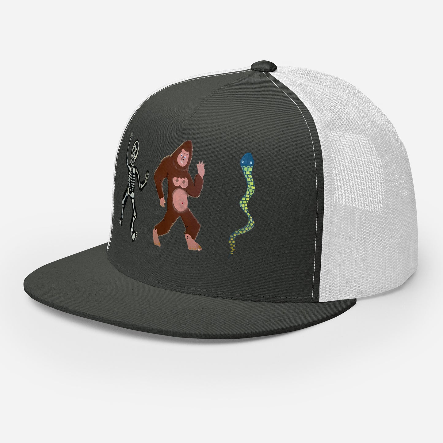 See Ya', Skeleton, Snake Trucker Cap