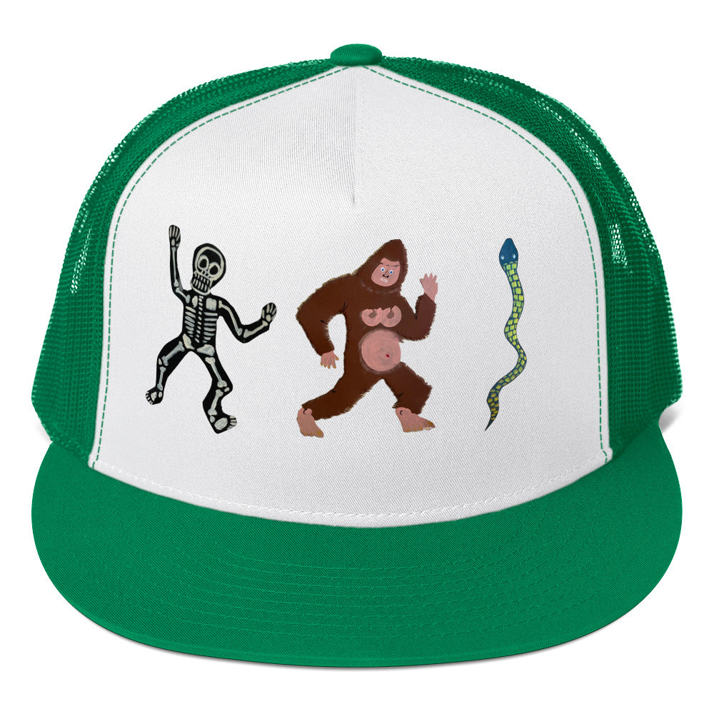 See Ya', Skeleton, Snake Trucker Cap