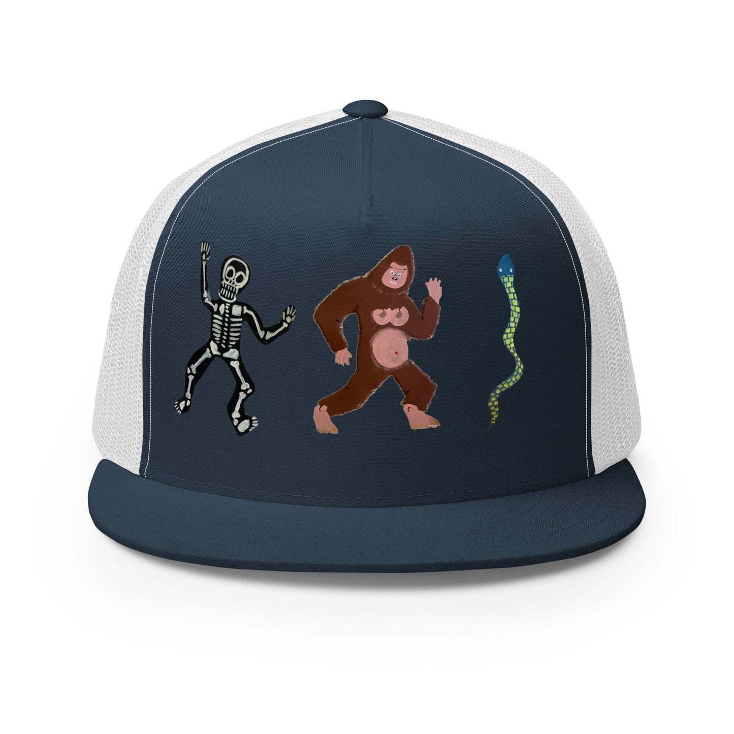 See Ya', Skeleton, Snake Trucker Cap