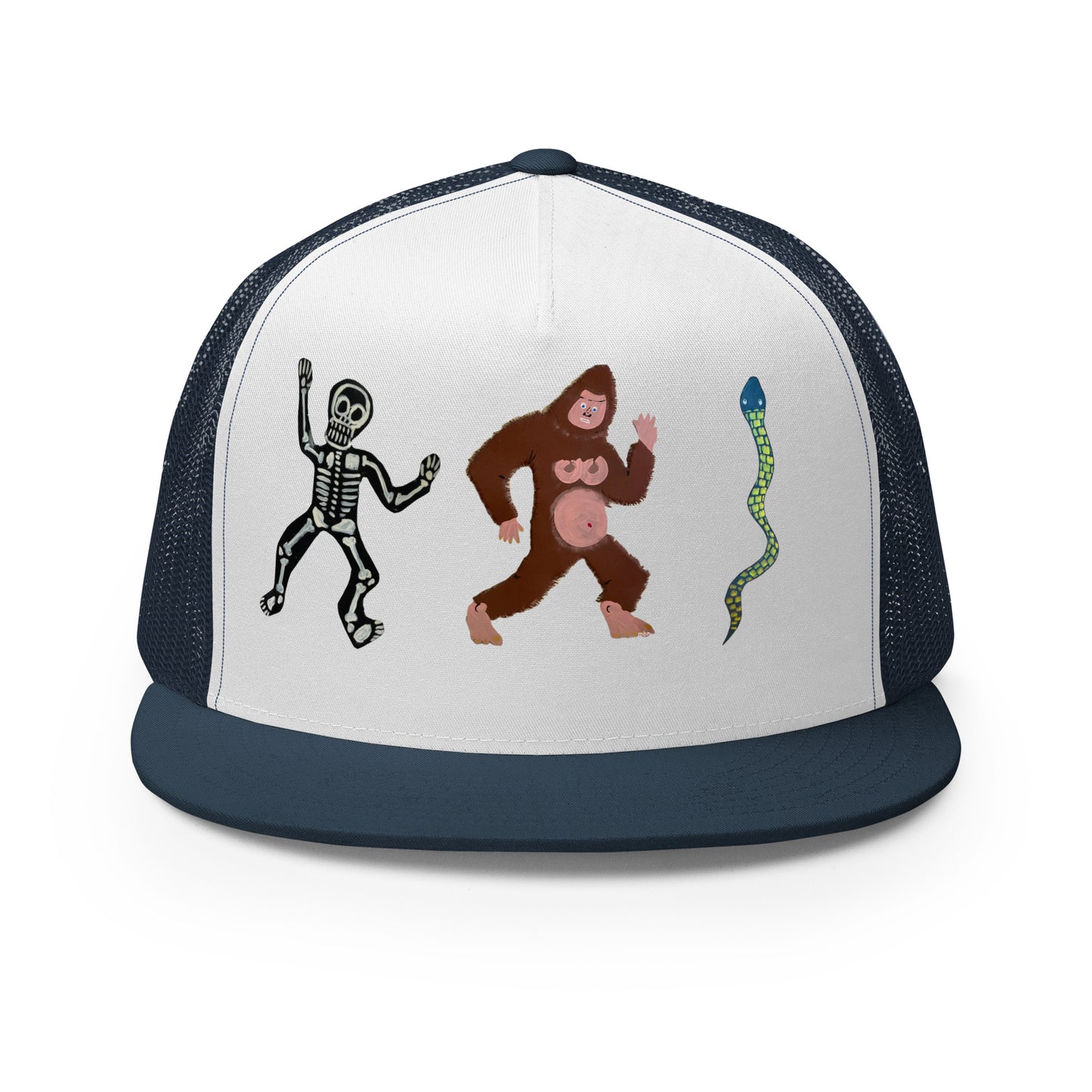See Ya', Skeleton, Snake Trucker Cap