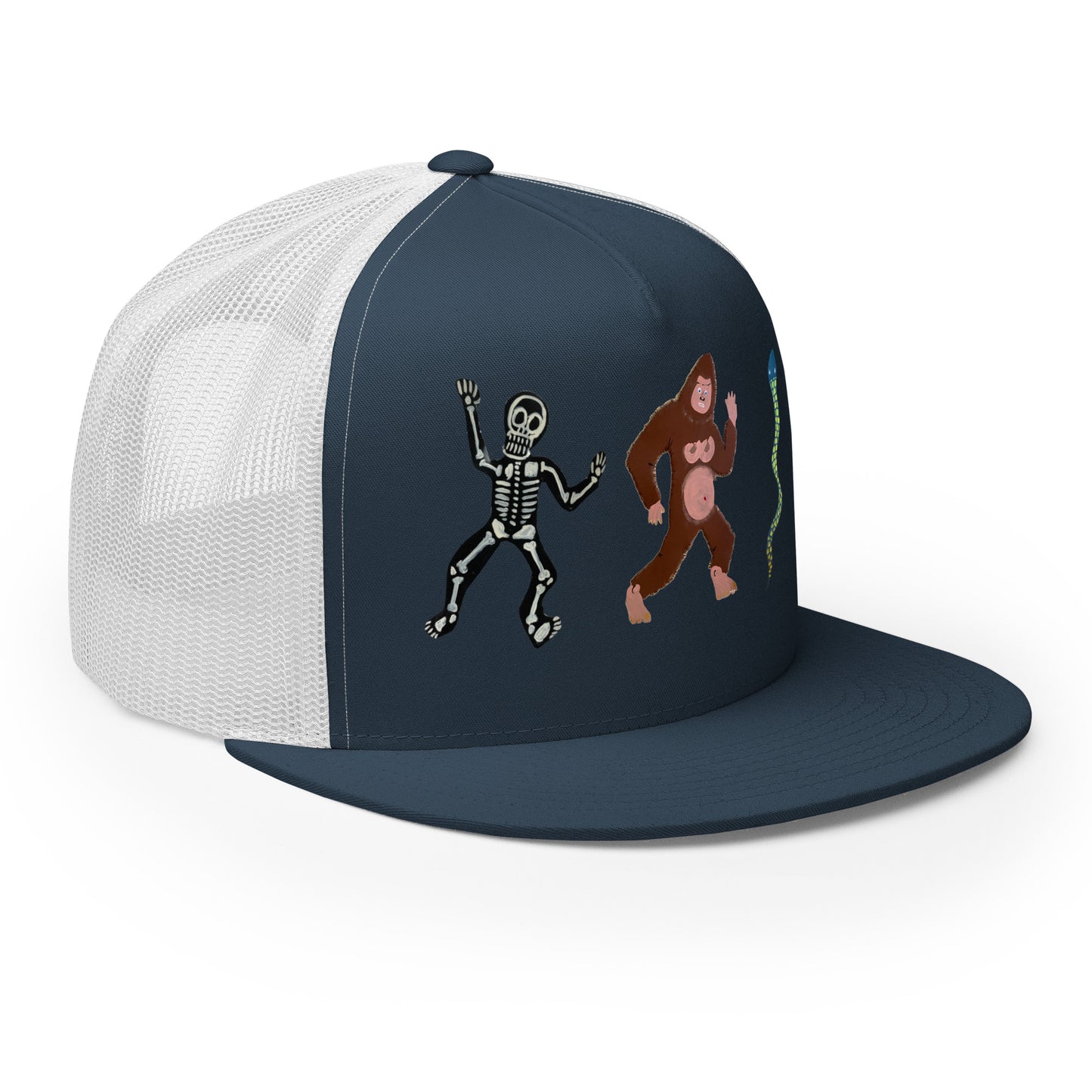 See Ya', Skeleton, Snake Trucker Cap