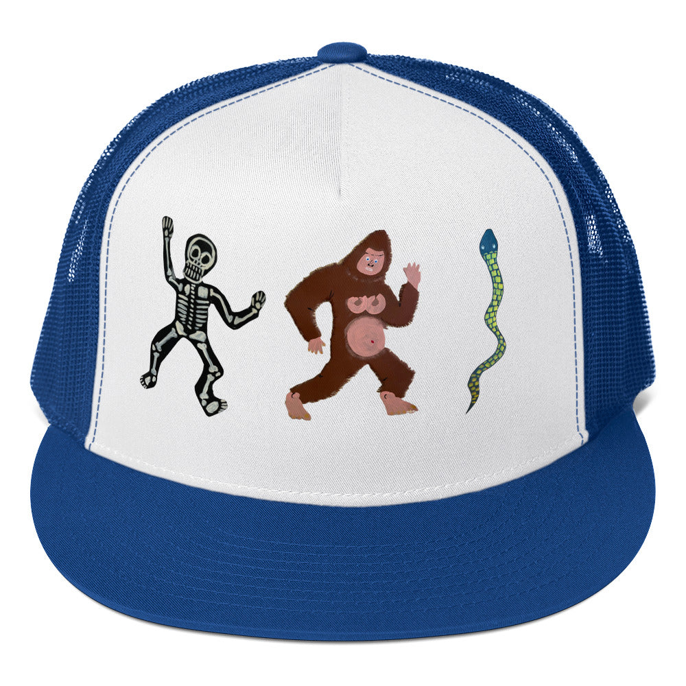 See Ya', Skeleton, Snake Trucker Cap