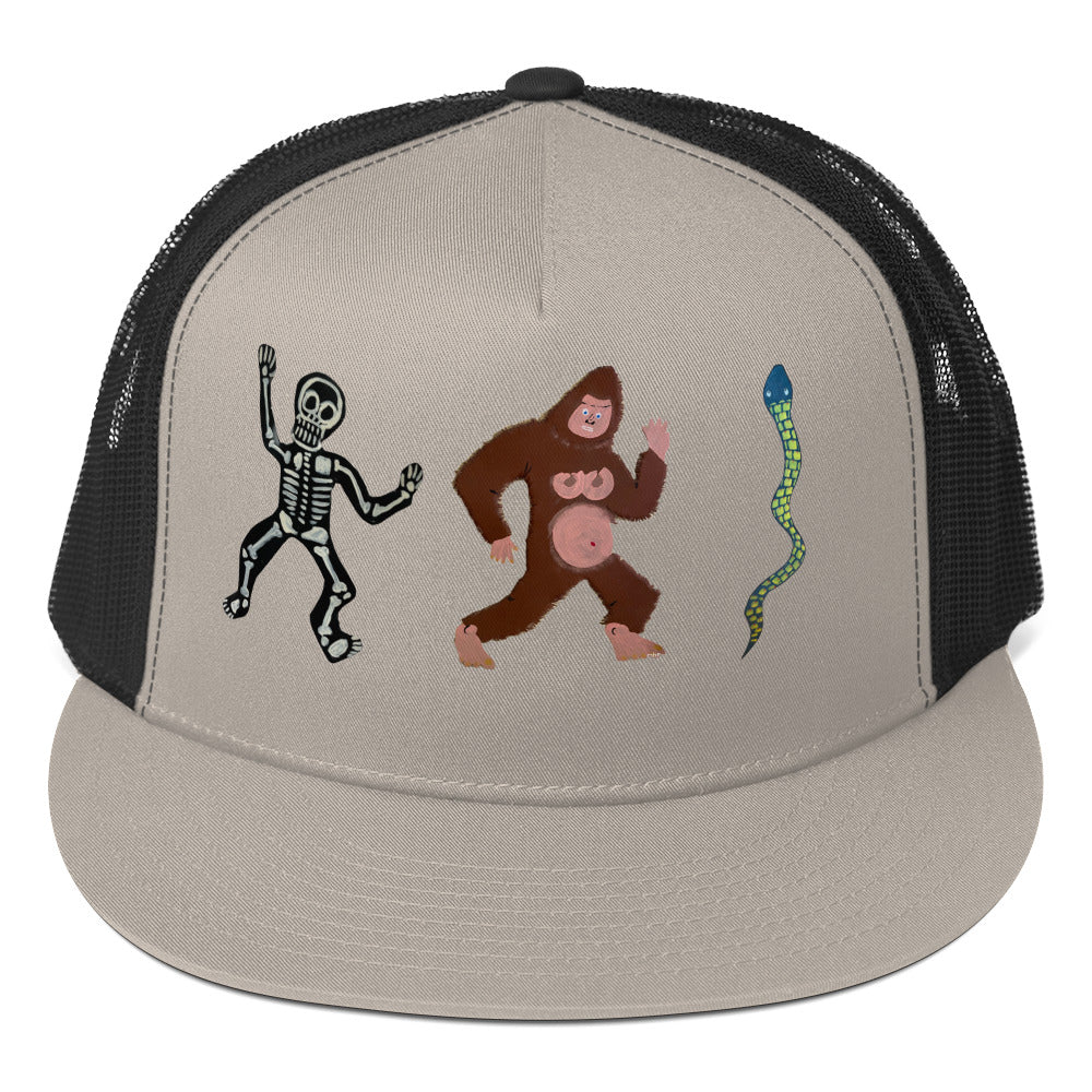 See Ya', Skeleton, Snake Trucker Cap