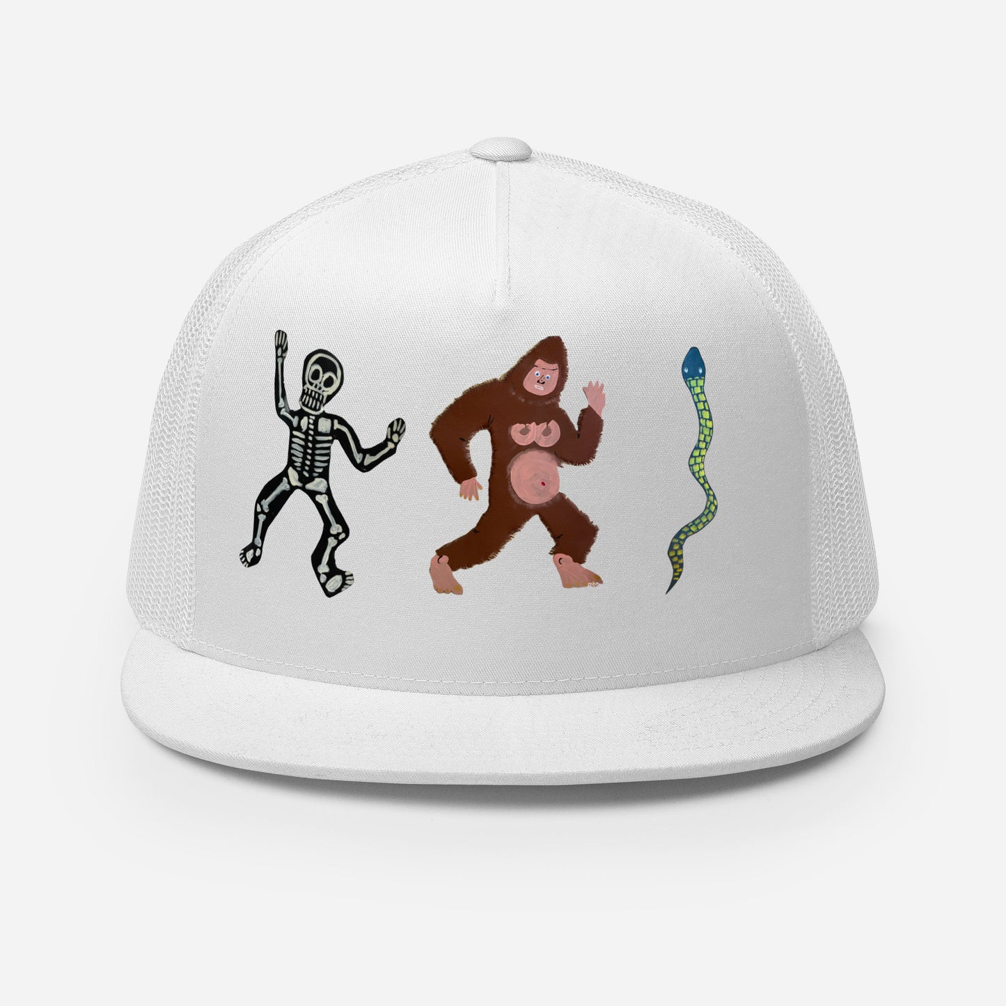 See Ya', Skeleton, Snake Trucker Cap