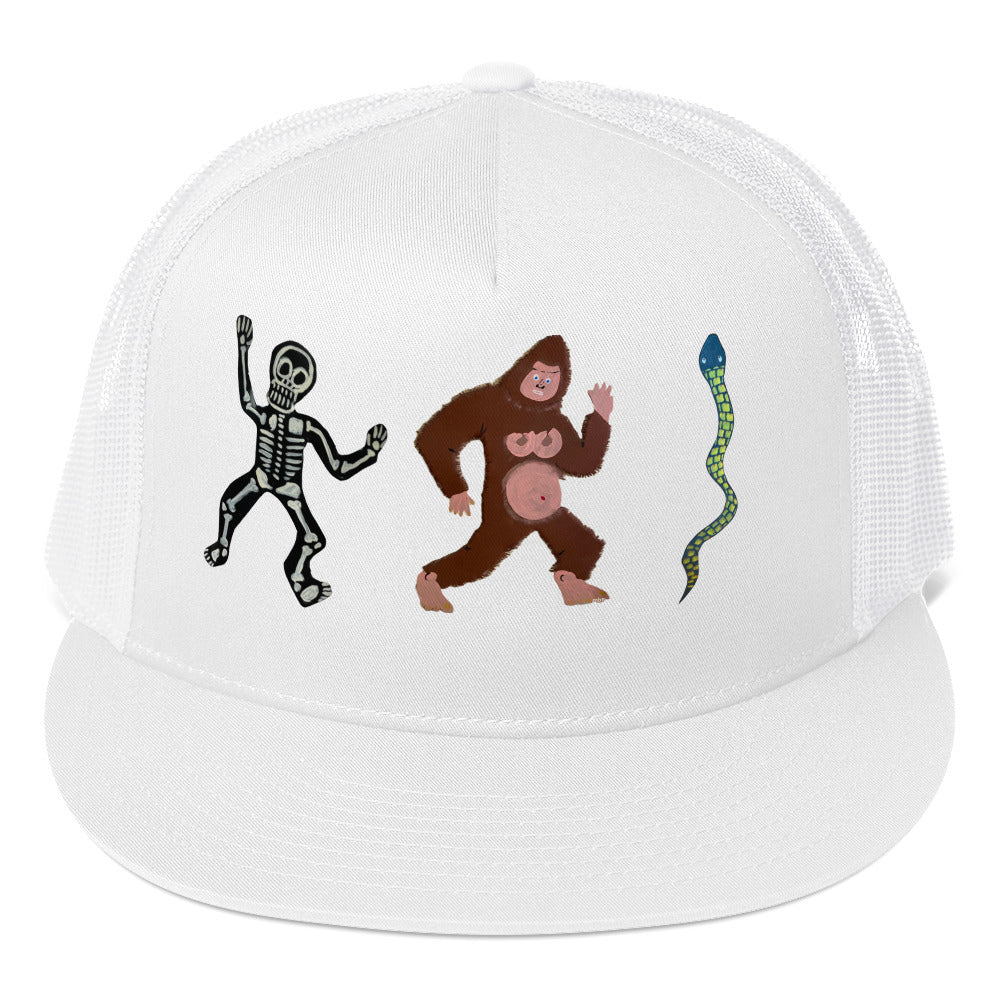See Ya', Skeleton, Snake Trucker Cap
