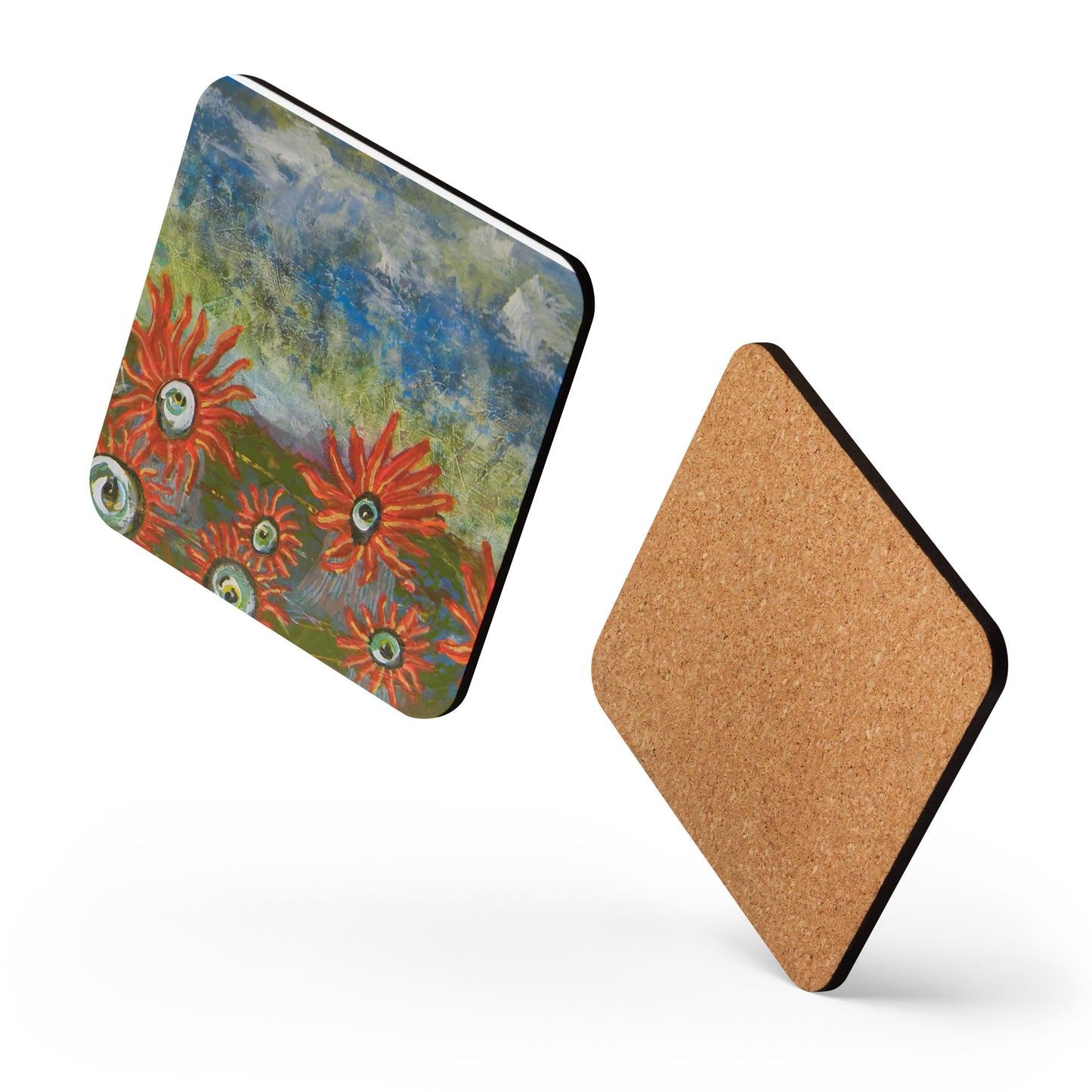 anemone cork-back coaster