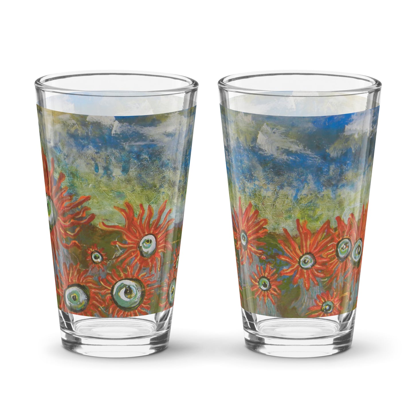 anemone pint glass