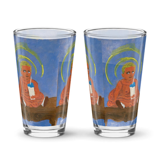 soda cherub shaker pint glass