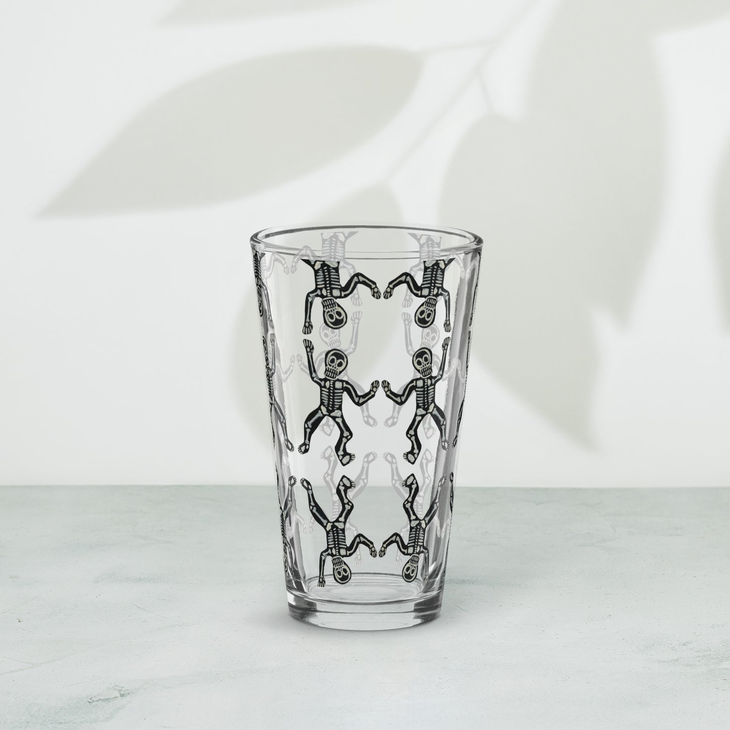 skeleton pint glass